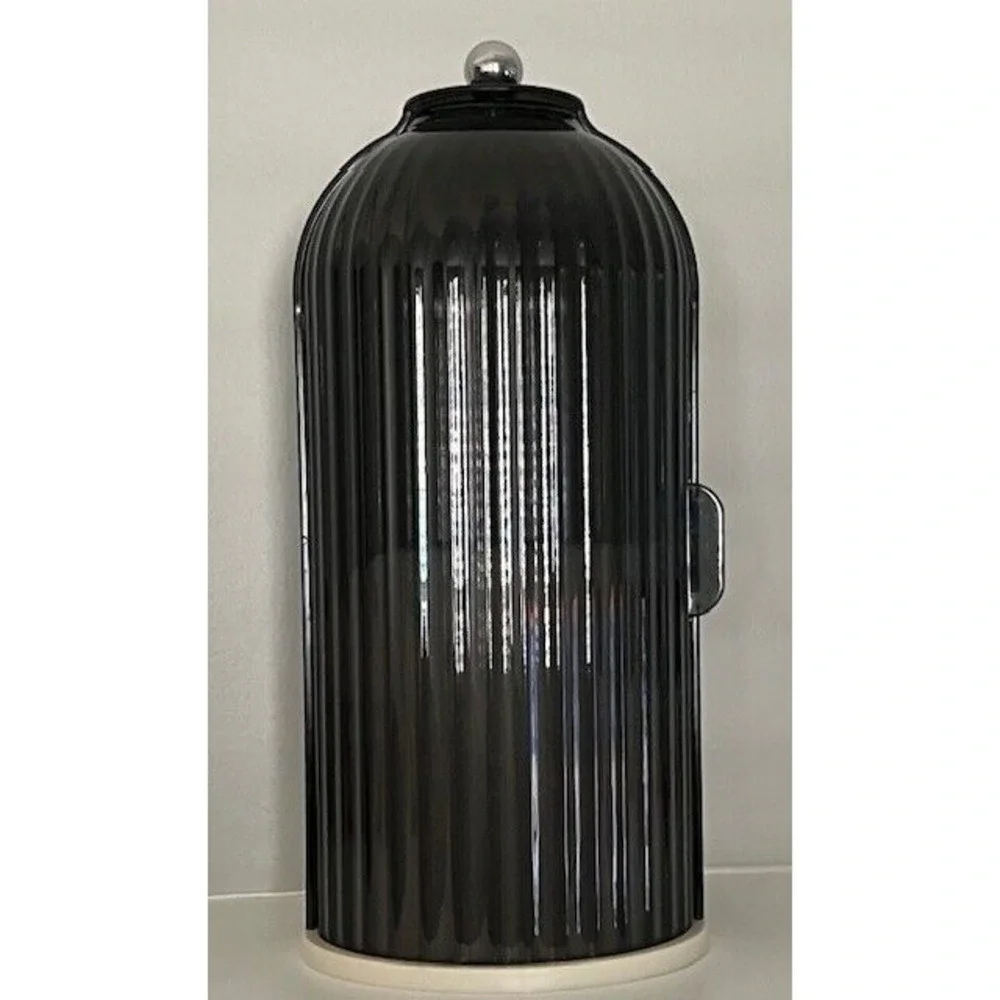Black and Tan Rotating Makeup Brush Storage with Cover NEW‎